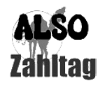 Logo zum Zahltag ALSO - Zahltag - Der ganz normale Wahnsinn! mit der Schwarzen Katze der Wobblies im Hintergrund